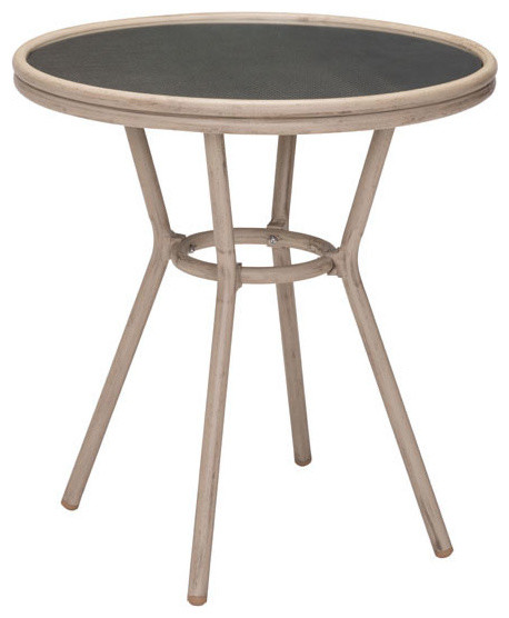 Homeroots Furniture Table Dark Brown Polyethylene Tempered Gl Aluminum Homeroots Furniture Table Dark Brown Polyethylene Tempered Gl Aluminum