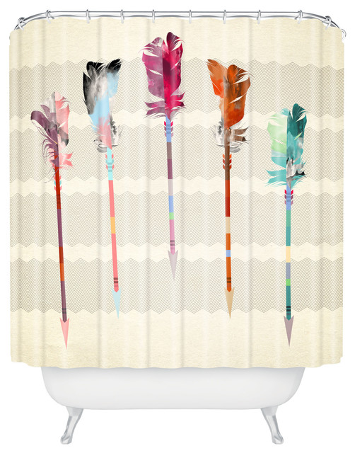 Iveta Abolina "Feathered Arrows" Shower Curtain, 69"x72"