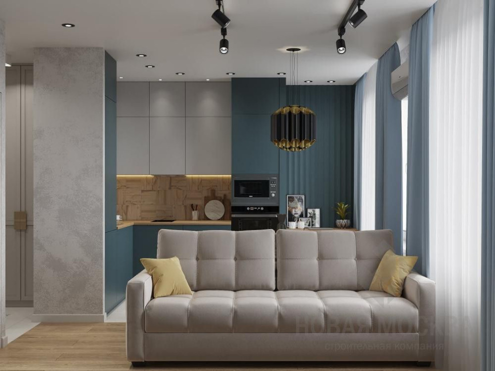 Дизайн-проект однокомнатной квартиры 40 кв.м в Марьино в ЖК «Домашний»