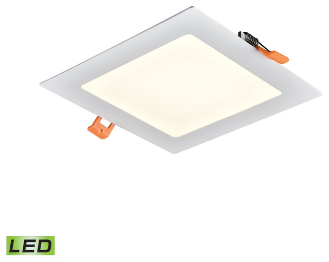 Mercury 6 Square Recessed Light White Integrated Led