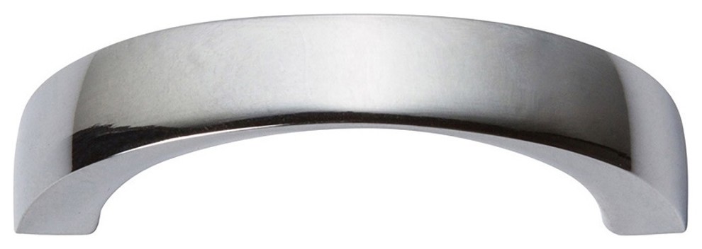 Tableau Curved Handle 1 3/16" CTC, Polished Chrome