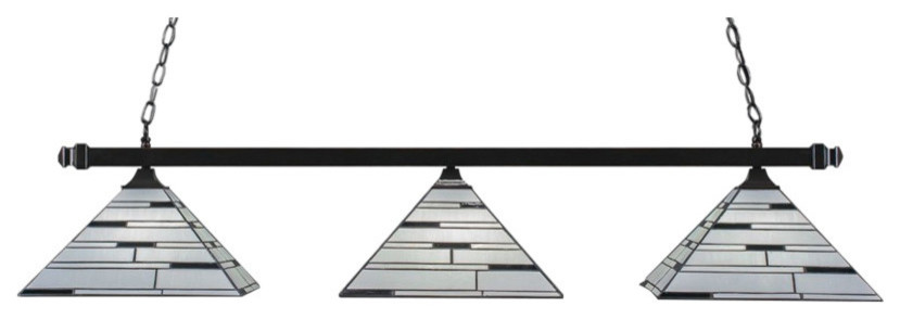 Toltec Lighting 403-BC-952 Billiard - Three Light Island