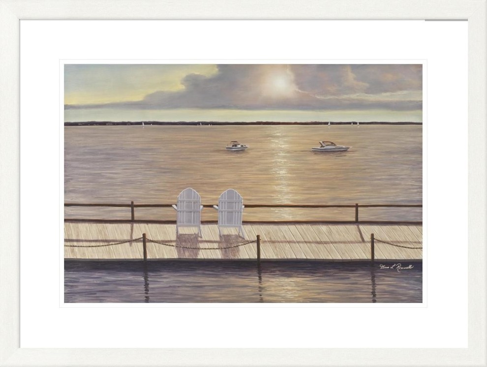 "On the Bay" Framed Digital Print by Diane Romanello, 27x21", 32" x 24