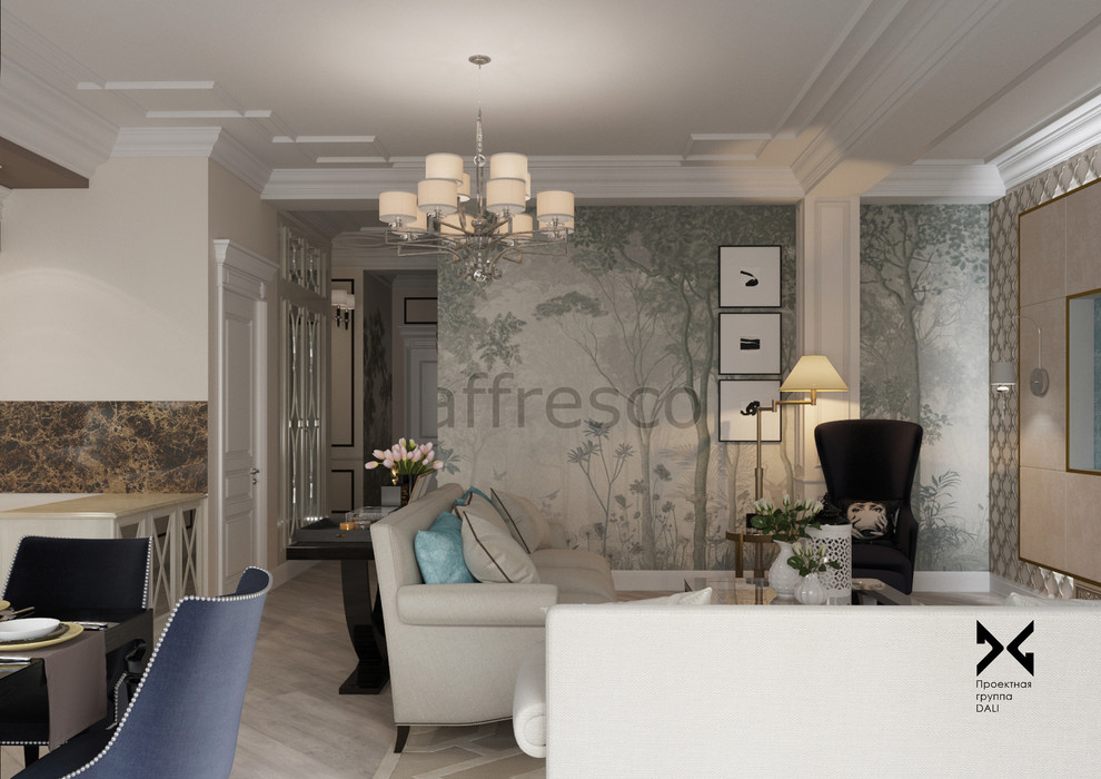 Квартира: "Элегантное спокойствие в неоклассическом стиле".