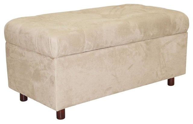 36 In Tufted And Fully Upholstered Storage Bench Contemporary
