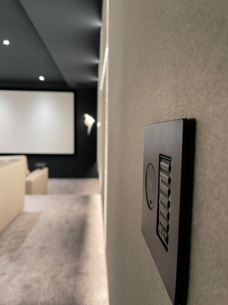 Home theater - modern home theater idea in San Francisco