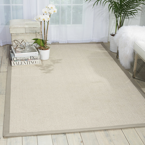 Nourison Outerbanks Corro Solid Color Outdoor Rug Sand Dollar Nourison Outerbanks Corro Solid Color