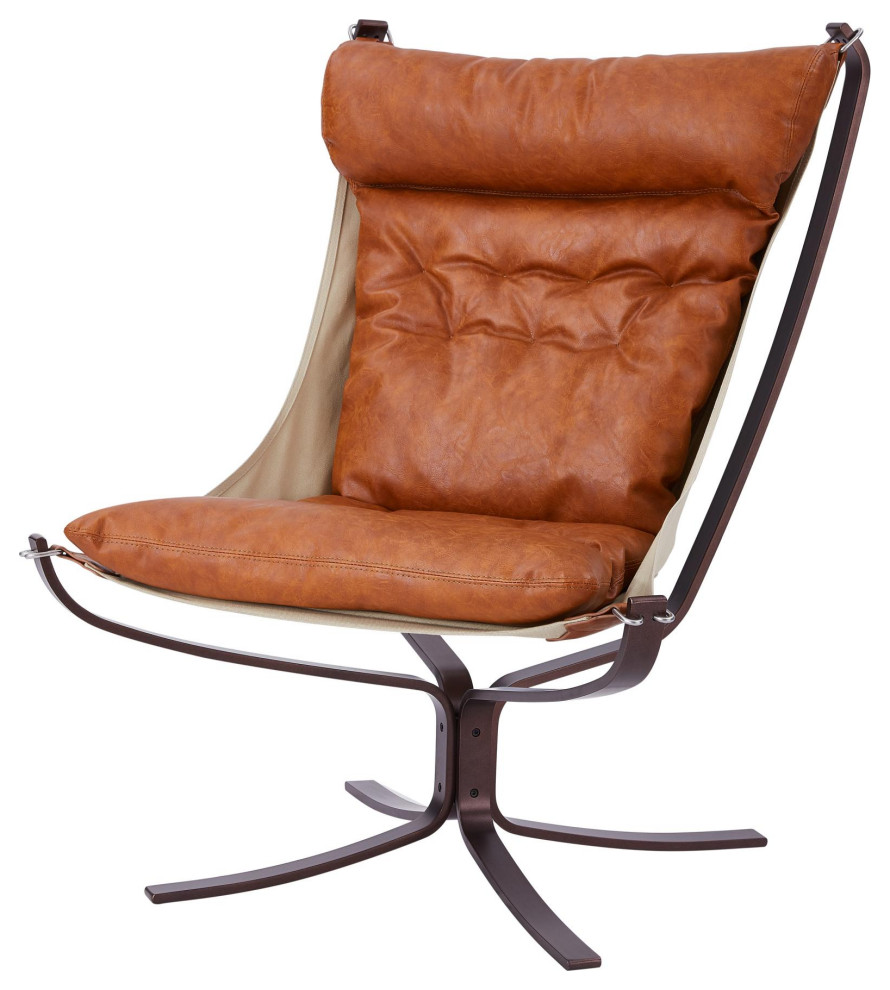 Maxton PU Accent Chair, Moorland Caramel