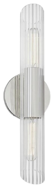 Glass Cylinder Silver Wall Light S | Andrew Martin Cecily ...