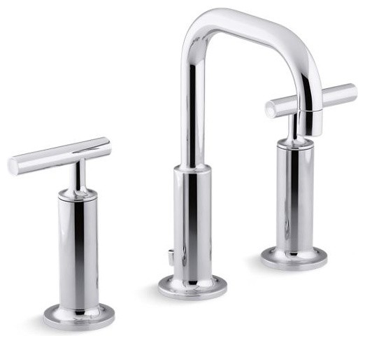 Kohler Purist Widespread Bathroom Faucet w/ High Lever Handles, Polished Chrome