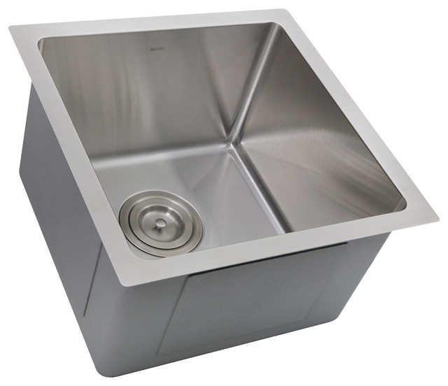 Nantucket Sinks 15 Pro Series Square Undermount Stainless Steel Bar Prep Sink