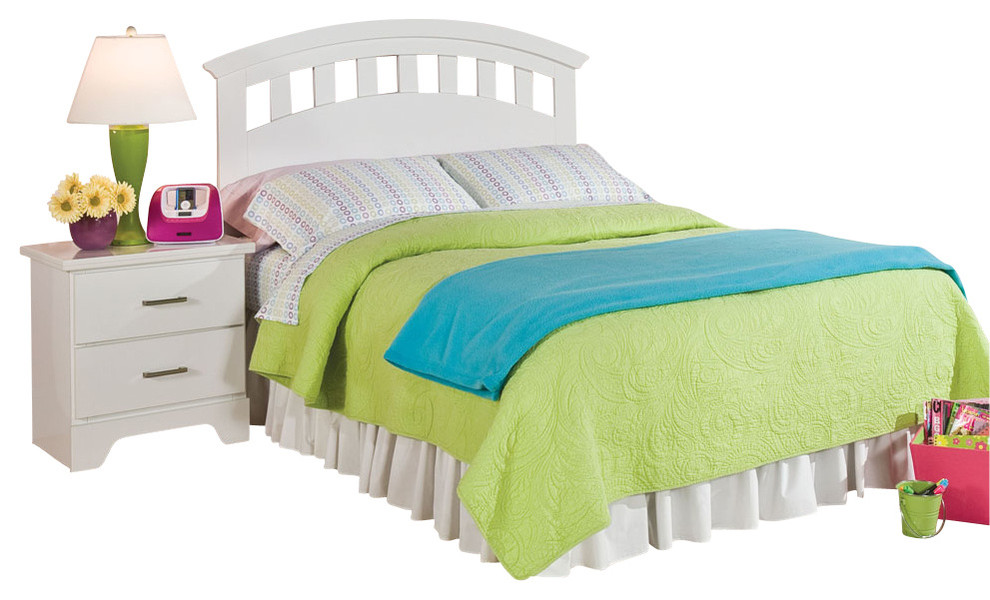 Standard Furniture Free2B 3-Piece Kids' Headboard Bedroom Set in White
