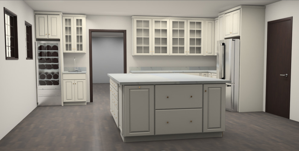 Transitional home design photo in St Louis