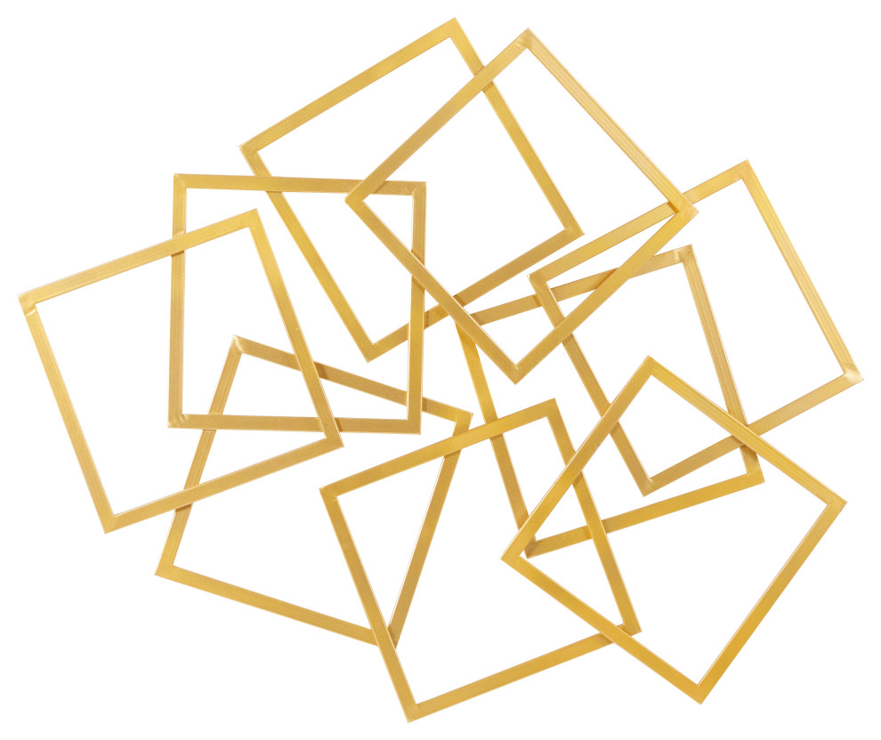 Contemporary Gold Metal Wall Decor 86982 Contemporary Metal Wall Art by Brimfield & May