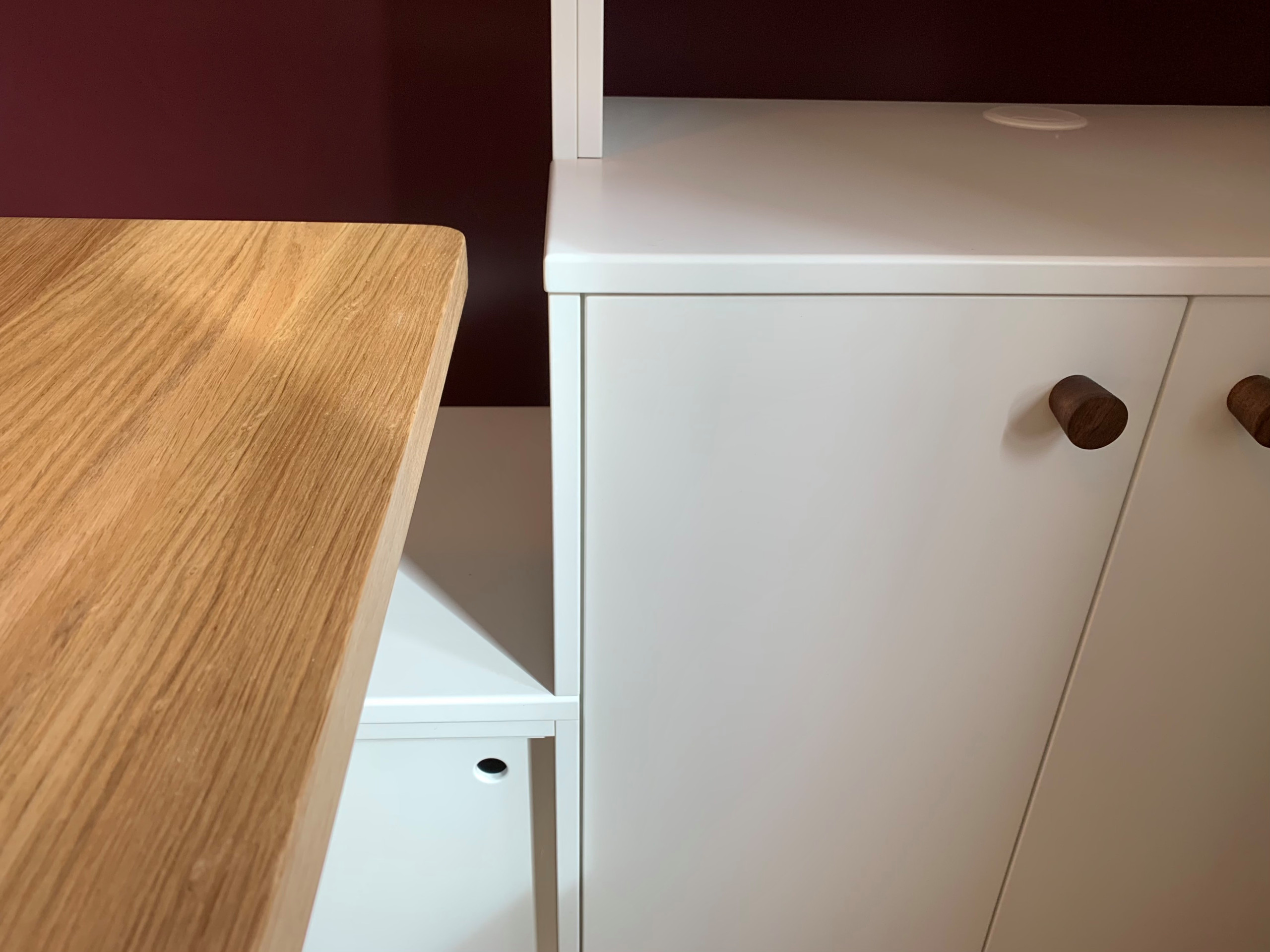 Scandi Style cabinets and bespoke table