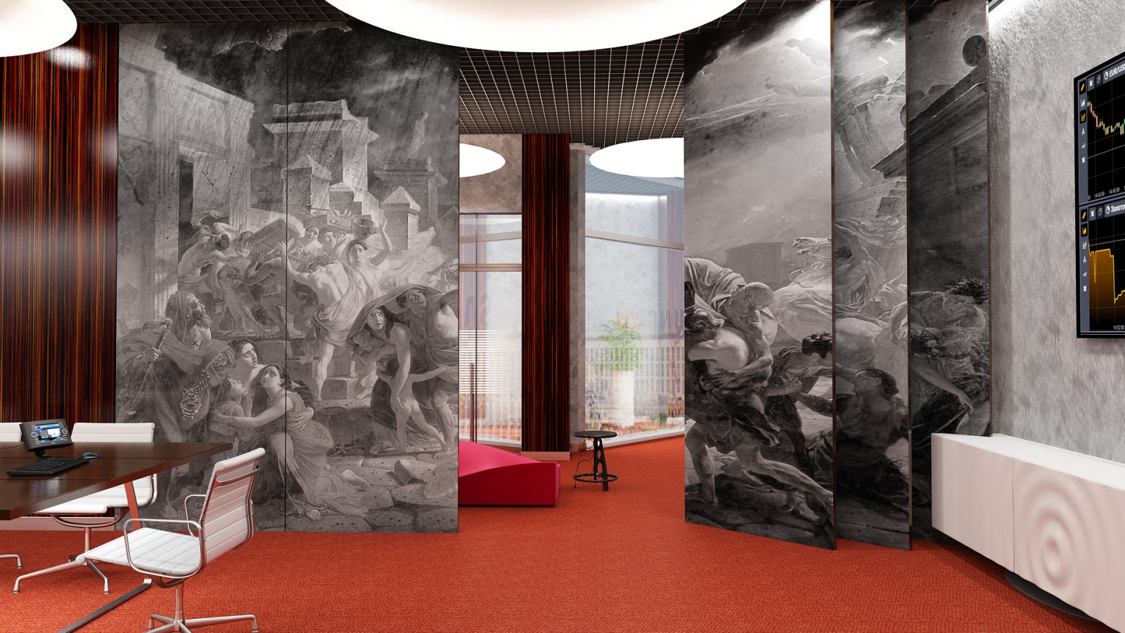 Интерьеры банка  "МИРАФ"