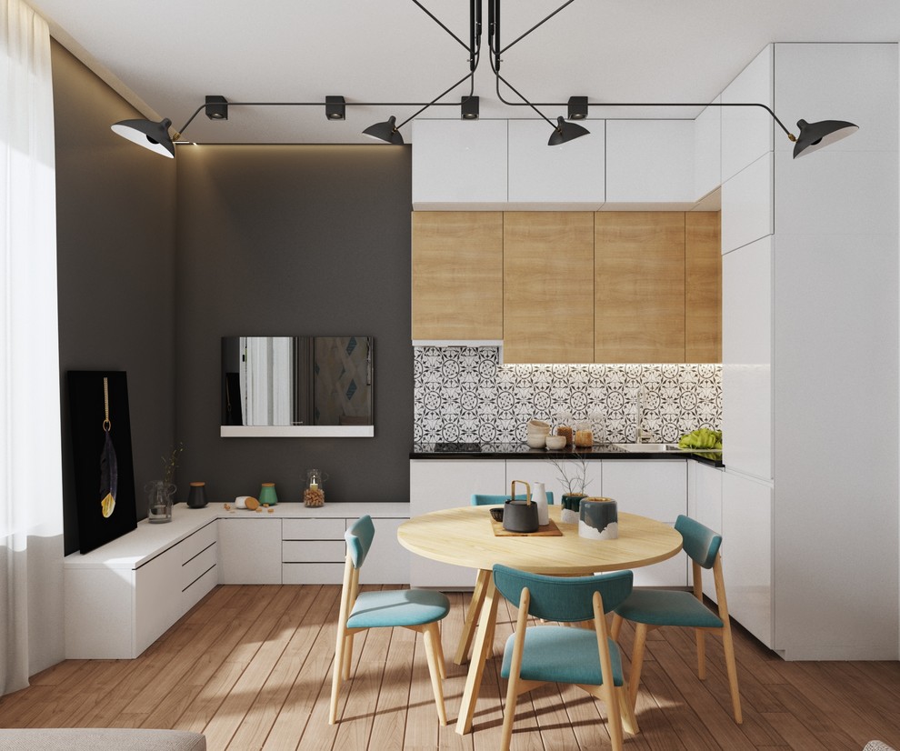 Зона кухни-гостиной