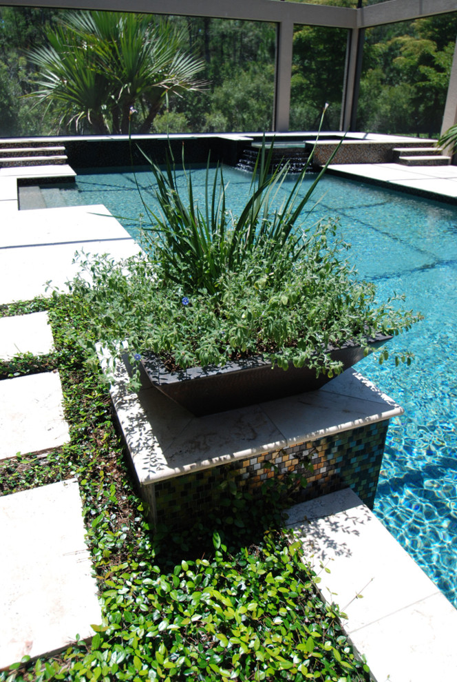 Example of a transitional pool design in Miami