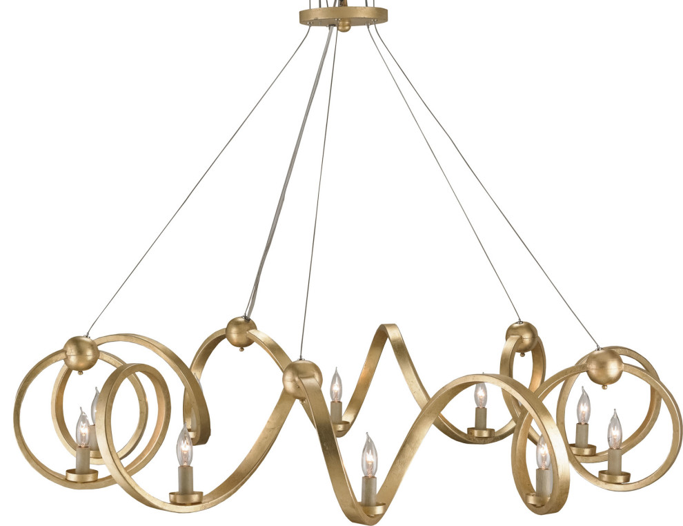 Ringmaster Chandelier, Contemporary Gold Leaf