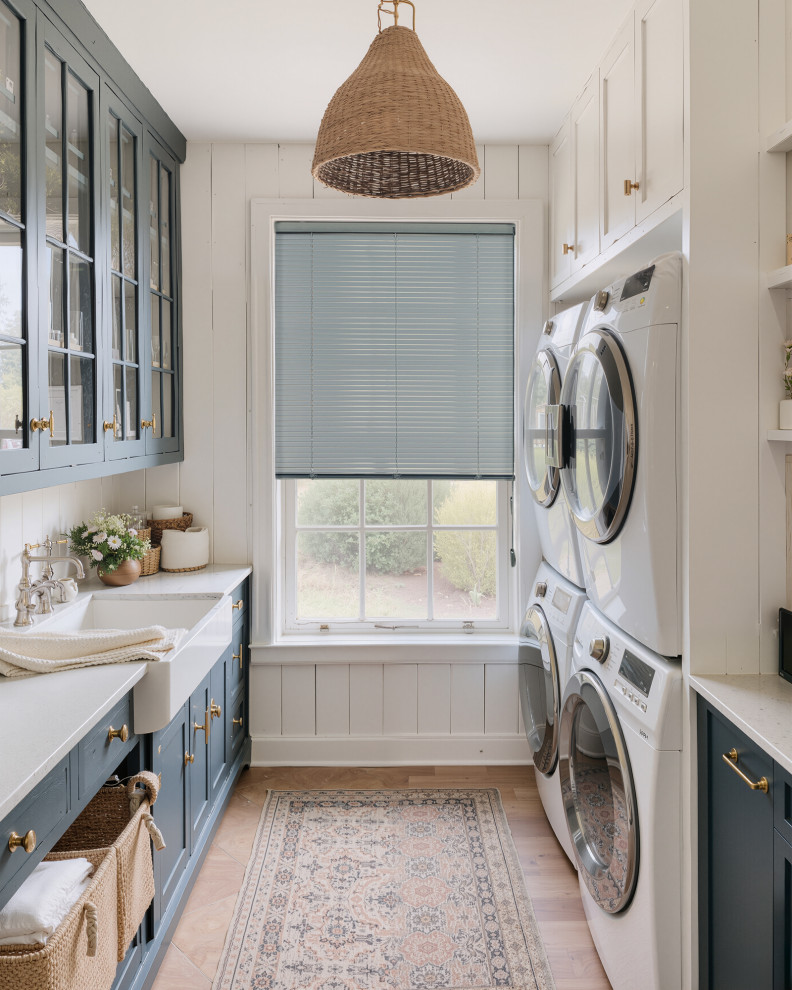 Laundry room - coastal laundry room idea in Richmond