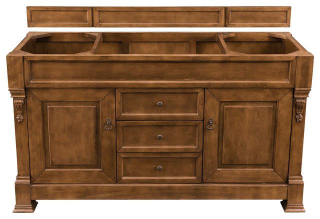 Brookfield 60" Single Vanity Country Oak, Base Cabinet ...