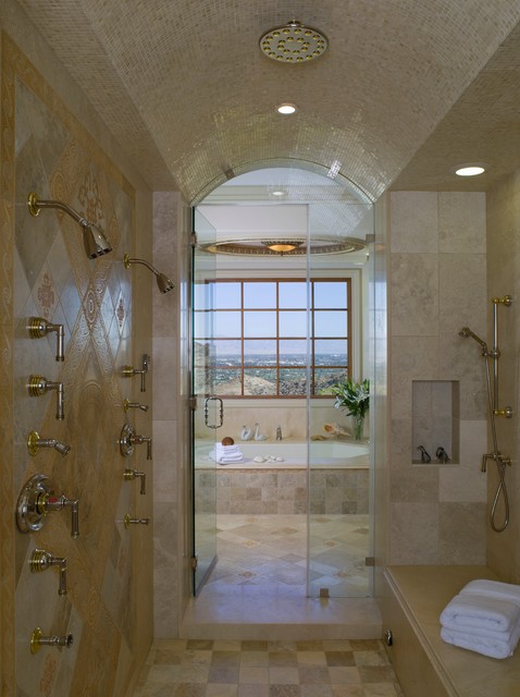 Old World Luxe mediterran-badezimmer
