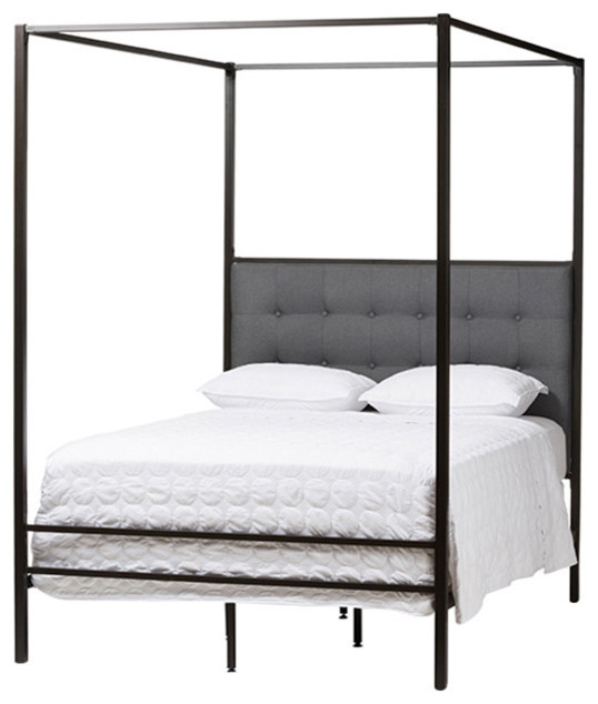 Eleanor Vintage Black Canopy Queen Bed Transitional Eleanor Vintage Black Canopy Queen Bed Transitional Beds By Fratantoni Lifestyles