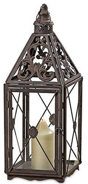 French Country Style Hurricane Candle Lantern