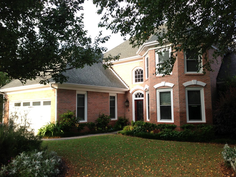 need help finding a trim color for my pink brick house!