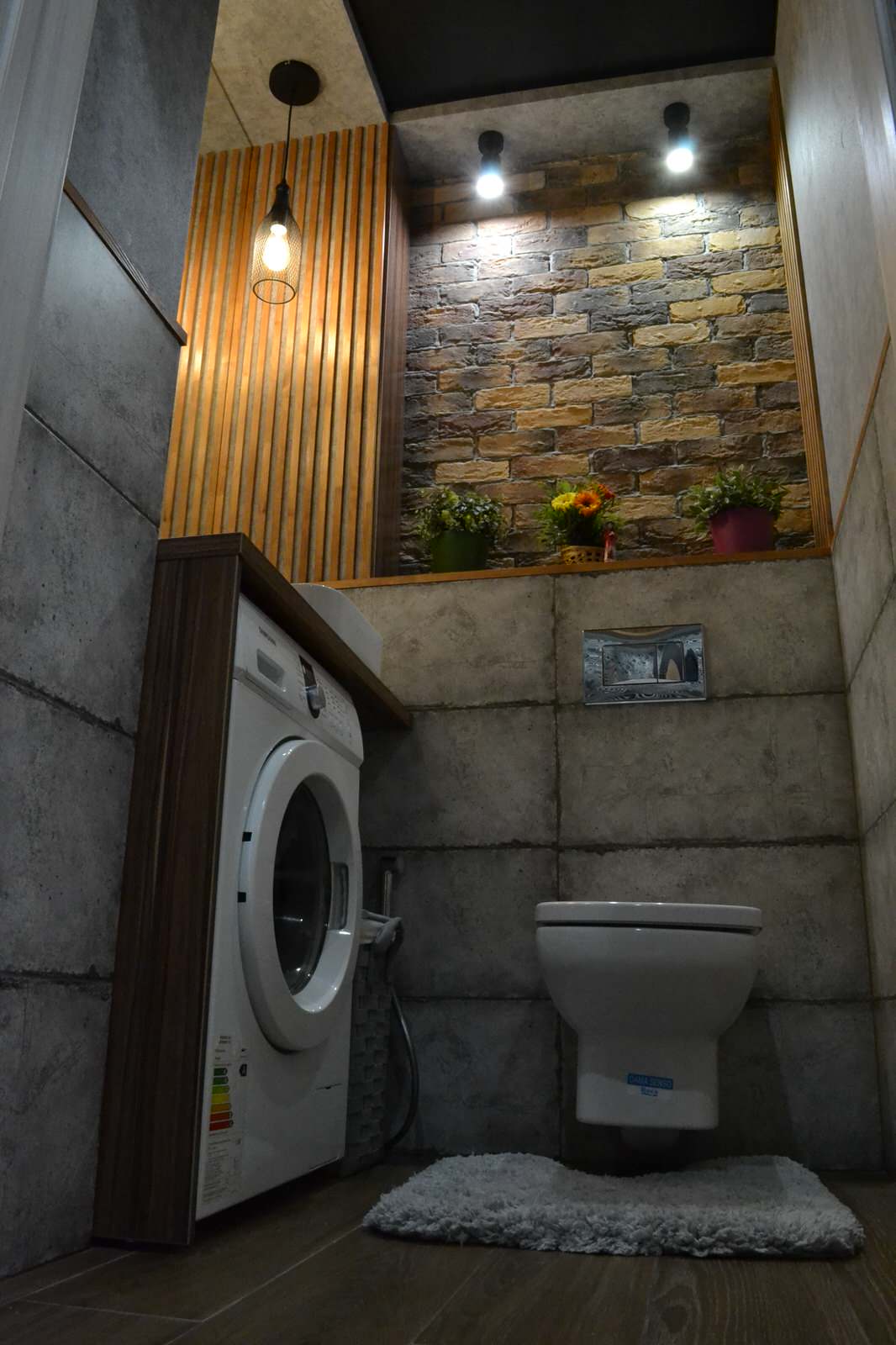 Санузел в стиле ЛОФТ