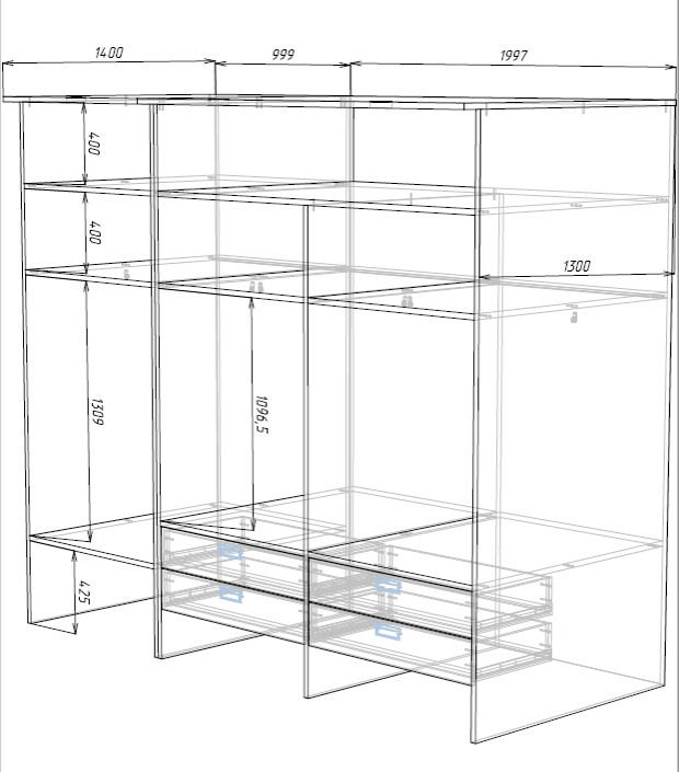 Эскиз гардеробной.
