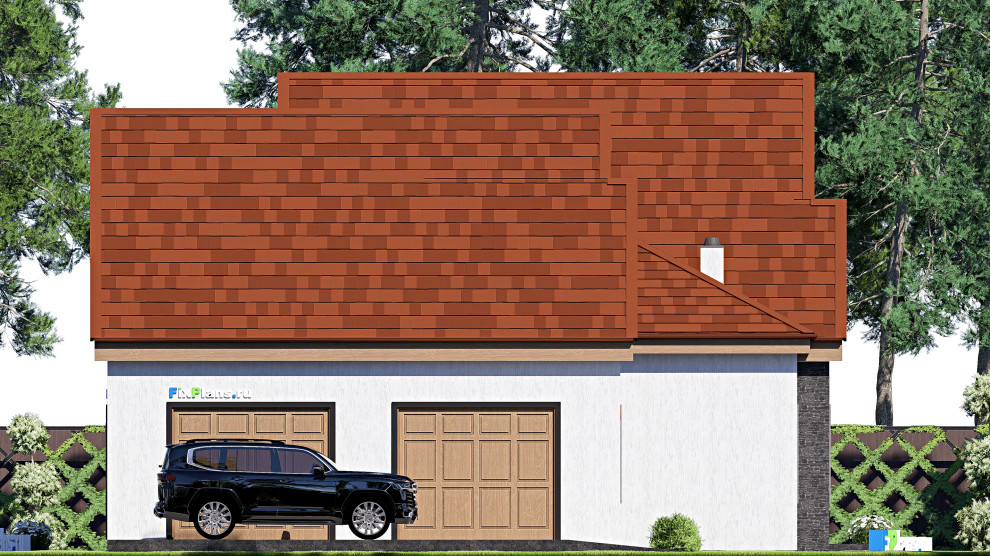 Проект дома с мансардой 14х23 м S254м2 F-17288