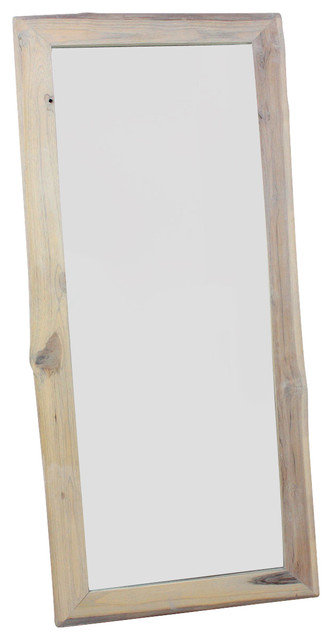 Haussmann Mirror NE Teak Rectangle 22 x 48 in H (16 x 41) Agate Grey