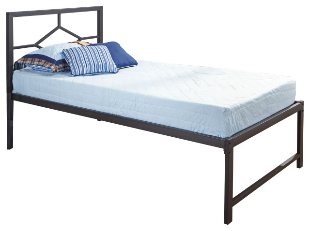Black Metal Twin Size Day Bed Daybed, Metal Twin Bed Headboard
