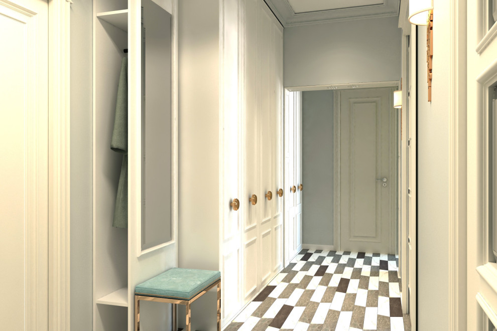 Квартира с голубыми стенами