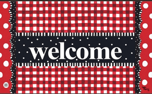 Gingham Welcome Matmate