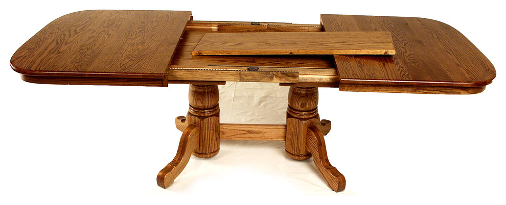 Self storing leaf demonstration (available on all rectangular tables up to four