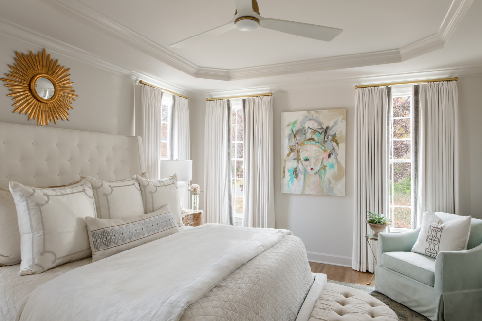Example of a transitional bedroom design in Nashville
