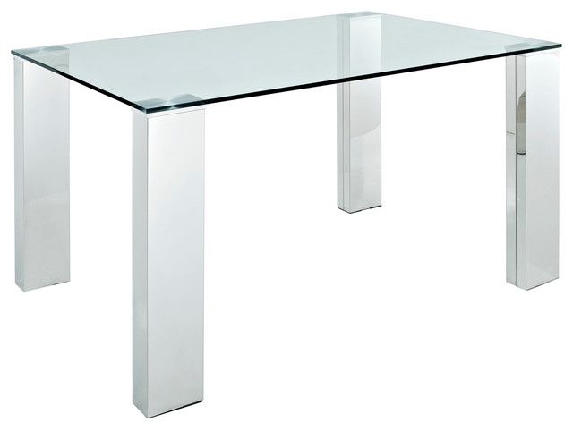 Staunch Gl Top Dining Table With Stainless Steel Legs Modern Staunch Gl Top Dining Table With Stainless Steel Legs