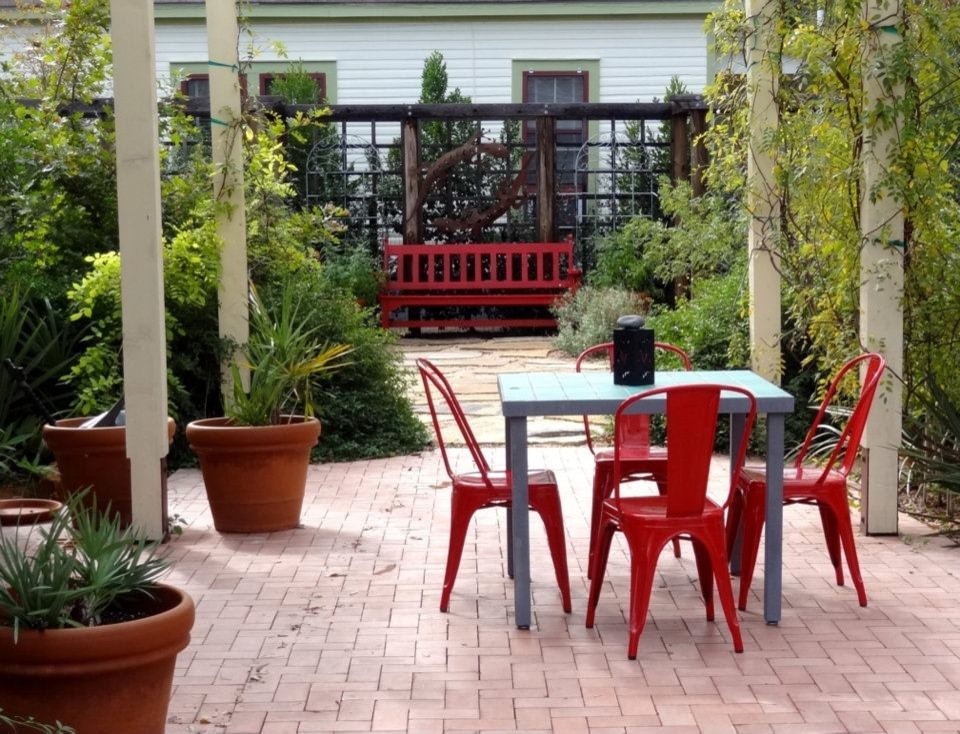 Design ideas for an eclectic patio in Austin.