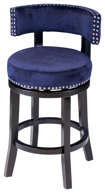 Mossoro Velvet Swivel Counter Chair, Velvet Swivel Bar Stools