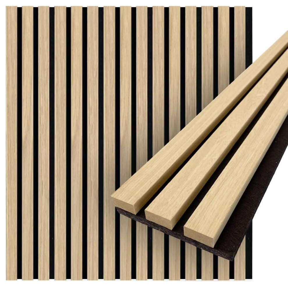 Acoustic Wood Slat 3D Wall Panels, Soundproofing Panels for Accent Wall