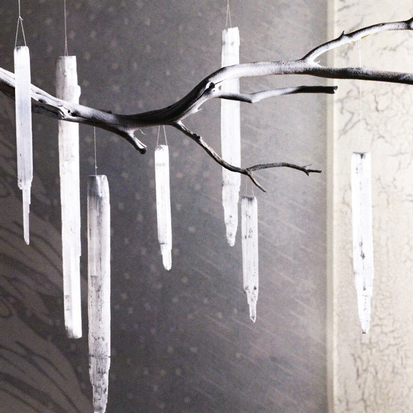 Selenite Icicle Ornament