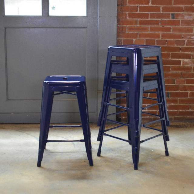 Buffalo Tools Loft Gold 24 Inch Metal Bar Stool - 4 Piece (Ships from factory in Buffalo Tools Loft Gold 24 Inch Metal Bar Stool - 4 Piece (Ships from factory in