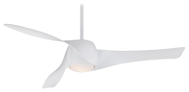 Minka Aire Artemis High Gloss White 58 Ceiling Fan Contemporary