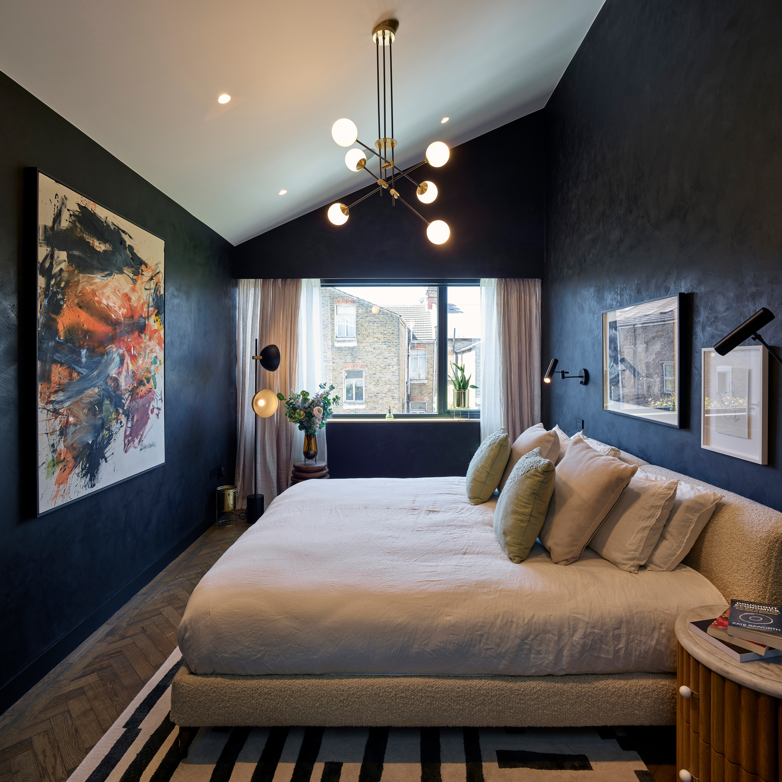 75 Vaulted Ceiling Bedroom With Black