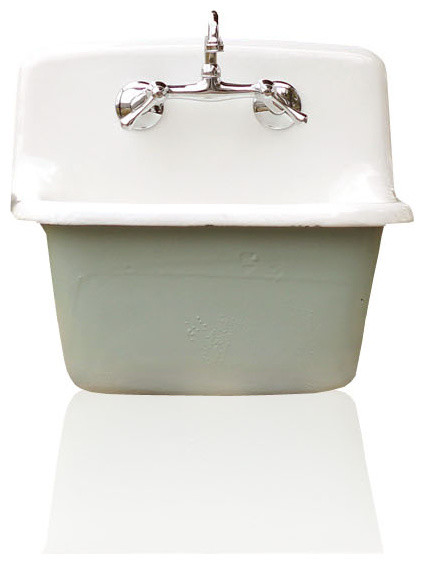 Deep Utility Sink Antique Style Cast Iron Porcelain Farm Sink Package ...