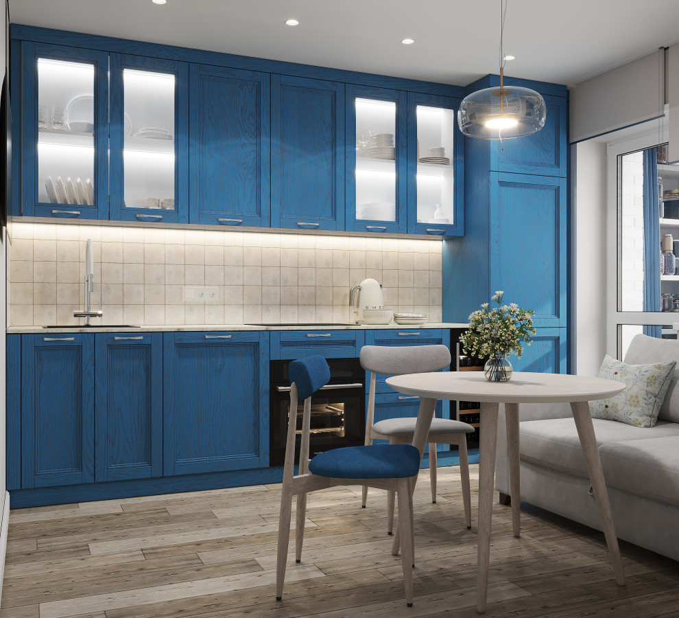 Интерьер квартиры с синими акцентами