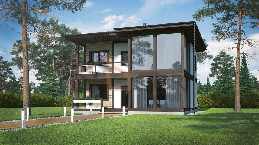 Двухэтажный дом из бруса