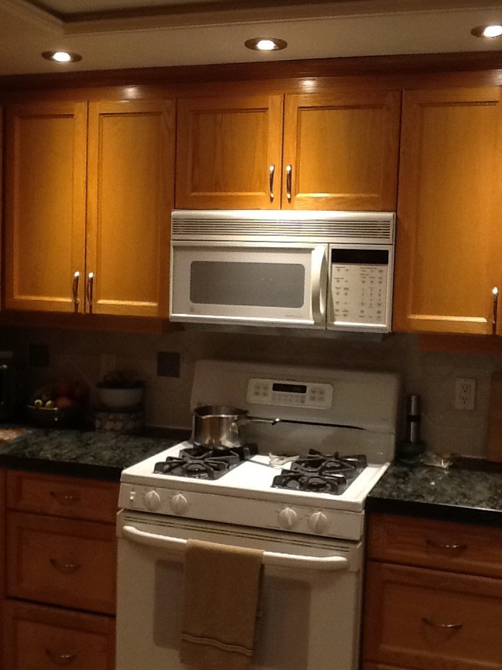 Refinishing oak kitchen cupboards